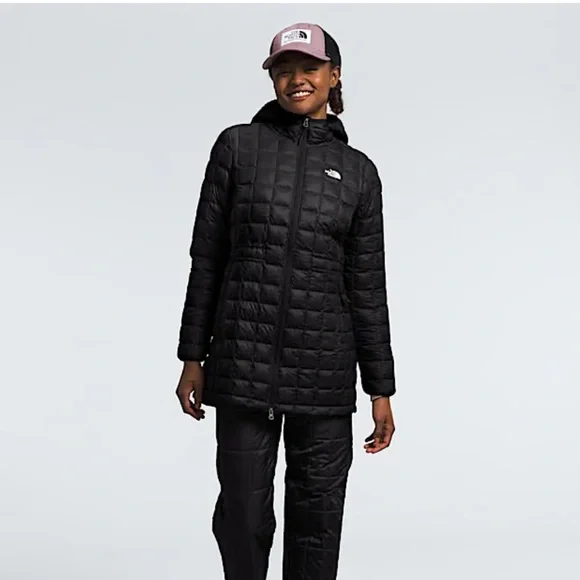 The North Face Women's Black Thermoball Eco Puffer M Medium Jacket Coat Parka - Picture 3 of 8